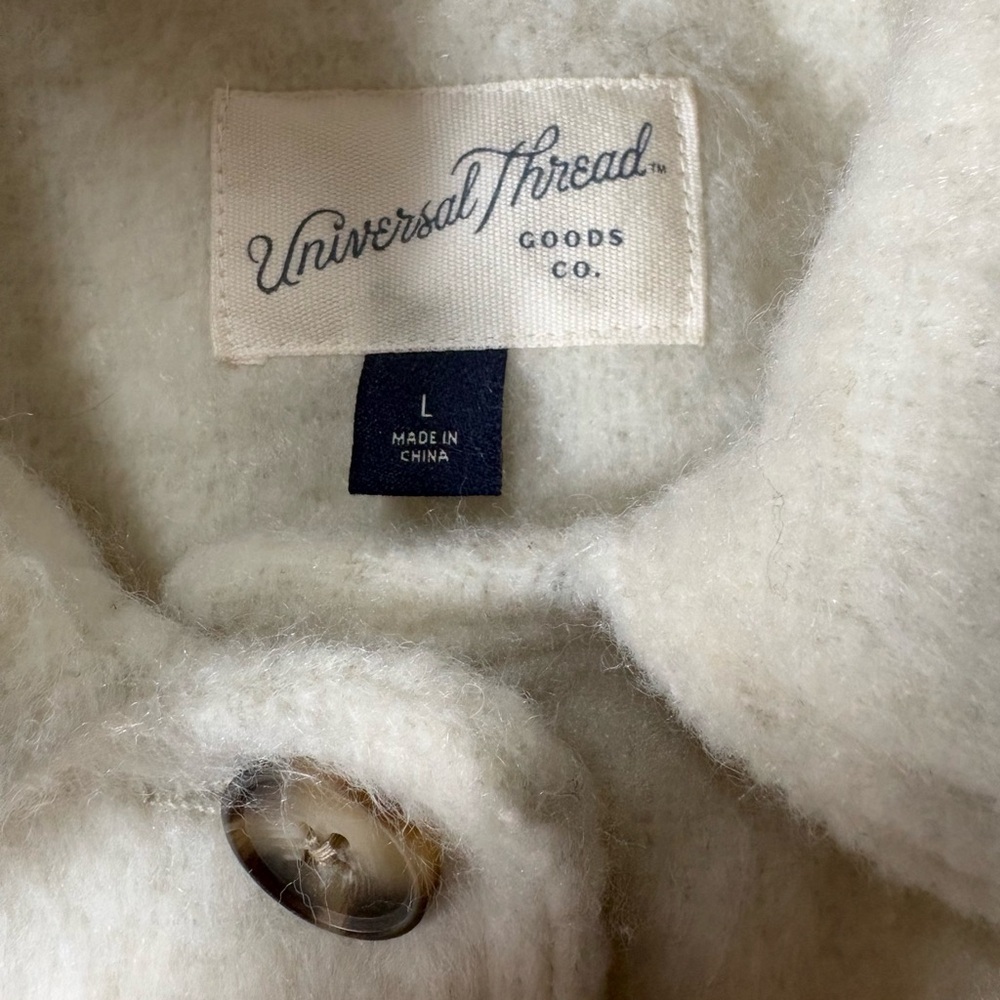 Universal Thread Cream Button-Front Shacket with Patch Pockets - Picture 4 of 6